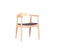 Silla en madera de fresno y cojín de polipiel - santon