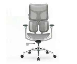 Silla ergonómica SIHOO Doro S100 - Doble soporte lumbar dinámico - Reposabrazos 4D - Certificado BIFMA/SGS - Blanco - Nuevo
