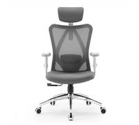 Silla ergonómica SIHOO M18 - Soporte de 4 puntos - Malla transpirable - Ajustable - 150kg máx - Certificado BIFMA - Gris - Nuevo