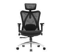 Silla ergonómica SIHOO M57 - Reposabrazos 3D, soporte lumbar ajustable, malla de alta calidad - 150 kg máx. - Negro - Nuevo