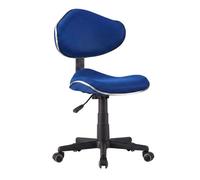 Silla escritorio juvenil kiddy, silla dormitorio giratoria, altura ajustable poliéster azul 48x88-98x46 cm