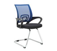CLP Silla De Conferencia Eureka En Estilo Cantilever Eureka I Silla de Oficina Moderna con Reposabrazos & Sin Ruedas, Color:Azul