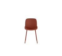 Silla Eva, diseño moderno, polipropileno color óxido, patas de metal. Construcción robusta para uso en interiores y exteriores. Alta calidad