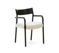 Silla Falconera con funda extraíble en madera maciza de roble con acabado negro FSC Mix Credit