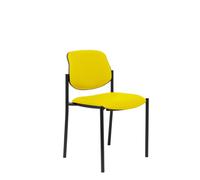 Silla fija Villalgordo similpiel amarillo chasis negro
