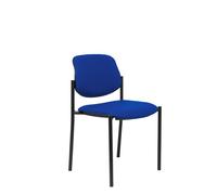 Silla fija Villalgordo similpiel azul chasis negro