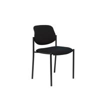 Piqueras y Crespo – Silla fija Villalgordo – similpiel negro, chasis negro