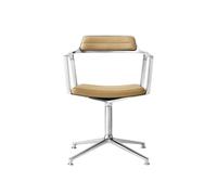Silla giratoria 452 color camello/cuero