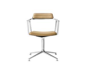 Silla giratoria 452 color camello/cuero