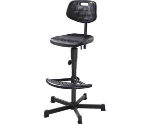 Silla giratoria de trabajo con espuma de PU meychair, con reposapiés