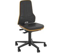 Silla giratoria de trabajo NEON, con ruedas bimos, contacto permanente