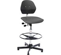 Silla giratoria de trabajo SOLID con tacos y estribo circular