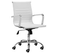Silla giratoria Kira silla oficina blanca despacho moderno 64x64x89/99 cm