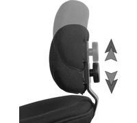 Silla giratoria LOUISIANA, tapizada en tela negra, con respaldo ajustable en altura