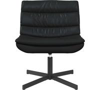 Silla giratoria negra vidaXL, 63 x 75 x 76 cm, con revestimiento de poliuretano brillante