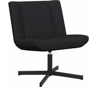 Silla giratoria negra, vidaXL, 63 x 75 x 76 cm, tapizada en tela