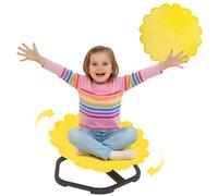 Silla giratoria sensorial para niños AIYAPLAY, silla giratoria tipo carrusel con diseño de flor para autismo ° para conducir