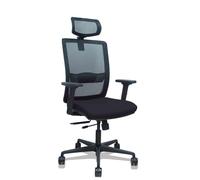 Silla Haches traslack malla negra asiento bali negro brazos 2D ruedas 65mm cabecero regulable