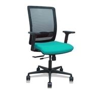 Silla Haches traslack malla negra asiento bali turquesa brazos 2D ruedas 65mm