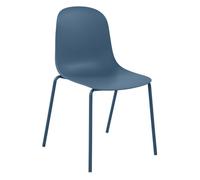Silla hardin apilable plástico azul 55x51x85 cm