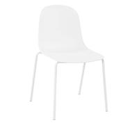 Silla hardin apilable plástico blanco 55x51x85 cm