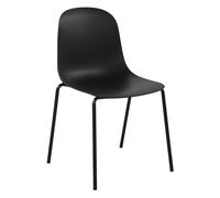 Silla hardin apilable plástico negro 55x51x85 cm