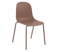 Silla hardin apilable plástico terracota 55x51x85 cm