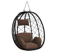 Silla Huevo Colgante Café 91,5 X 54,5 X 107 Cm Ratán Sintético Vidaxl