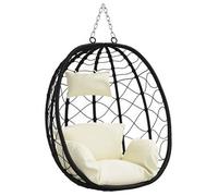 Silla Huevo Colgante Crema 91,5 X 54,5 X 107 Cm Ratán Sintético Vidaxl