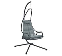 Silla Huevo Colgante Manual Antracita 94 X 107 X 196,5 Cm Acero Vidaxl