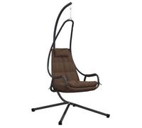 Silla Huevo Colgante Manual Café 94 X 107 X 196,5 Cm Acero Vidaxl