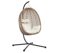 Silla Huevo Colgante Manual Crema Claro 104 X 100 X 191 Cm Vidaxl
