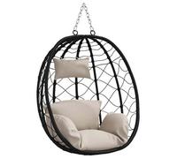 Silla Huevo Colgante Taupé 91,5 X 54,5 X 107 Cm Ratán Sintético Vidaxl