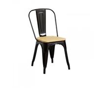 Thinia Home Silla Industrial Strong con Asiento de Madera 45x54x85cm Thinia Home