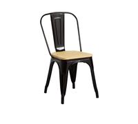 Thinia Home Silla Industrial Strong con Asiento de Madera 45x54x85cm Thinia Home