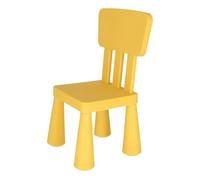 WELL HOME MOBILIARIO & DECORACIÓN Silla Infantil Amarilla en plástico Fuerte y Resistente, L:38 cm x F:35 cm x H:67 cm