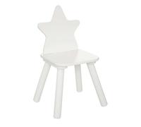 Silla infantil douceur respaldo con forma de estrella mueble infantil melamina y madera color blanco