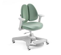 Silla infantil HOKO, con altura ajustable, para niños a partir de 6 años, versátil con reposapiés, respaldo con forma de mariposa, ruedas, color verde, modelo ANTON