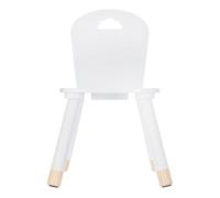 ATMOSPHERA CREATEUR D'INTERIEUR Silla de Madera para niños-Decoración Nube-Color Blanco, marrón, L. 28 x l. 50 x H. 28 cm
