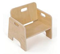 Relaxdays Silla Infantil, niños Desde 1 año, Madera Natural