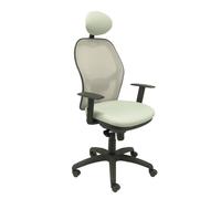 Silla Jorquera malla gris asiento bali gris claro con cabecero fijo