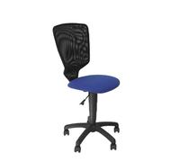 Silla juvenil Júcar respaldo malla negro asiento arán azul