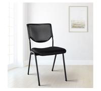 Silla kaber tela negro/negro 58x47x82 cm