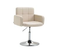 CLP Silla Lounge Los Angeles en Tela I Silla -Butaca Giratoria & Regulable en Altura I Poltrona Acolchada I Color: Color Crema