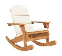 Silla mecedora adirondack con cojines madera maciza acacia