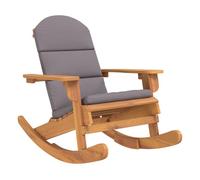 Silla mecedora adirondack con cojines madera maciza acacia