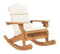Silla Mecedora Adirondack Con Cojines Madera Maciza Acacia Vidaxl