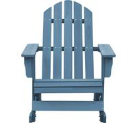 Silla mecedora Adirondack de vidaXL, madera maciza de abeto, color azul