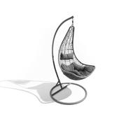 Silla mecedora colgante. muebles de jardin y terraza, gris
