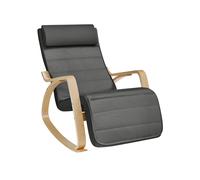 Silla Mecedora con Apoyabrazos de Madera Abedul Silla Mecedora con Reposapiés